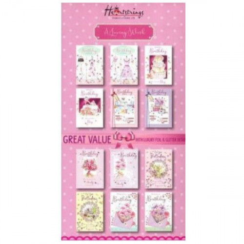 Girls Happy Birthday cards 6 different themes available. by Heartstrings cards