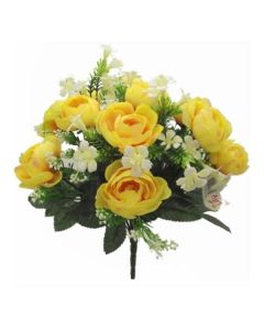 Yellow 35cm Rannunculus Mixed Bush Florist Supplies