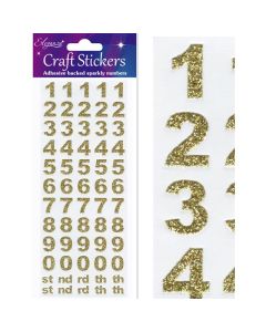 Eleganza Craft Stickers Bold Number Set Gold Oaktree