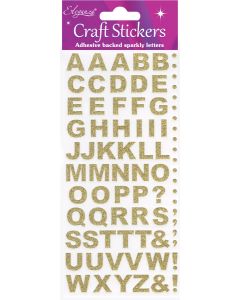 Eleganza Craft Stickers Bold Alphabet Set Gold Oaktree