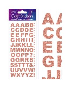 Eleganza Craft Stickers Bold Alphabet Set Rose Gold Oaktree
