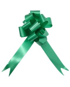 30mm Poly Ribbon Pull Bows 30pcs Emerald Green Florist Supplies UK