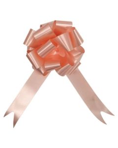 30mm Poly Ribbon Pull Bows 30pcs Peach Florist Supplies UK