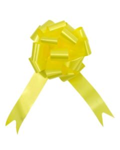 30mm Poly Ribbon Pull Bows 30pcs Lemon Florist Supplies UK