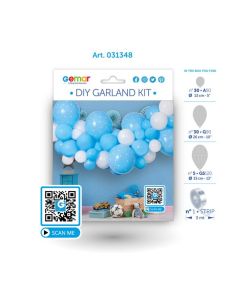 Baby Blue DIY Latex Balloon Garland Kit from Gemar
