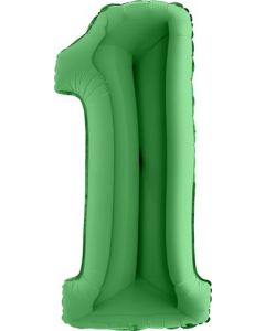 Number 1 Green 40" Foil Balloon 031GR-P