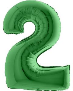 Number 2 Green 40" Foil Balloon - 032GR-P