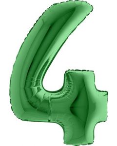 Number 4 Green 40" Foil Balloon 034GR-P