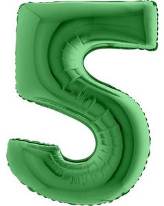 Number 5 Green 40" Foil Balloon - 035GR-P