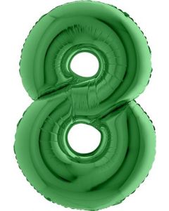 Number 8 Green 40" Foil Balloon 038GR-P