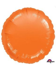 18" Metallic Orange Round Foil Balloon Unpackaged Anagram