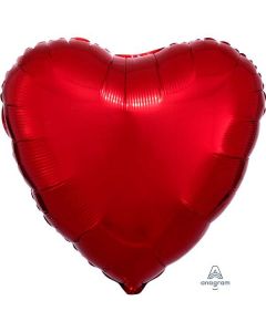 17" Metallic Red Heart Foil Balloon Anagram
