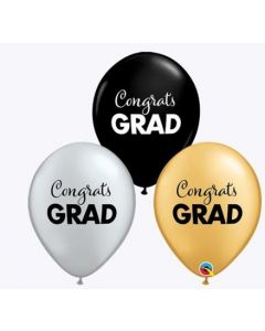 11" Round Simply Congrats Grad Pk25