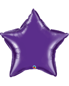 36" Quartz Purple Star Foil Balloon Unpackaged Qualatex 