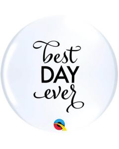 11" Best Day Ever Top Print Latex Balloons 50pk Qualatex