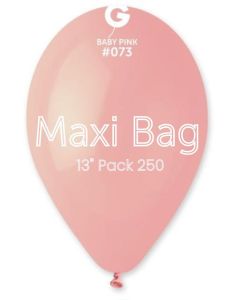 13" Pk250 Maxi Bag Baby Pink GemarUK
