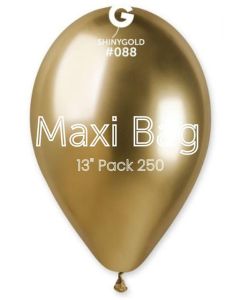 13" Pk250 Maxi Bag Shiny Gold GemarUK