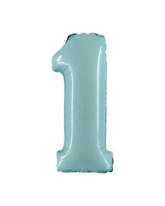 14" Pastel Blue Number 2 Air-Fill Foil Grabo