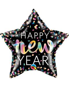 20" New Year Iridescent Star Qualatex