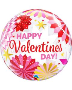 22" Happy Valentine's Day Paper Fans Bubble