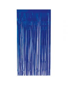 Royal Blue Foil Fringe Door Curtain Unique