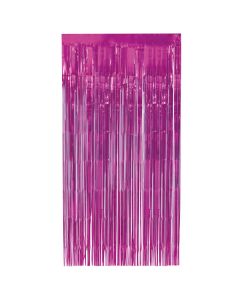Hot Pink Foil Fringe Door Curtain Unique
