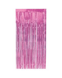 Pastel Pink Foil Fringe Door Curtain Unique