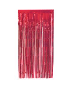 Red Foil Fringe Door Curtain Unique