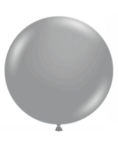 17" Metallic Silver 50ct Tuftex® 100% Natural Latex Balloons