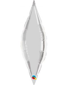 27" Silver Taper Foil Balloon Unpackaged  Qualatex
