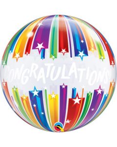 22" Congratulations! Shooting Stars Qualatex