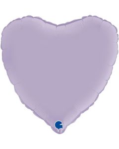 18" Satin Lilac Heart Foil Grabo
