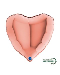 18" Rose Gold Heart Foil Grabo