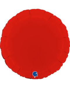 18" Matt Red Round Foil Grabo