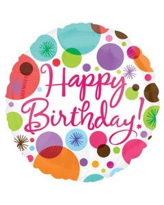 SD-C HAPPY BIRTHDAY POLKA DOTS FOIL BALLOON 1816201/1