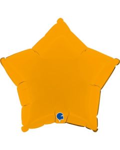 18" Matt Mustard Star Foil Balloon Grabo