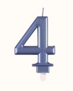 9cm Met Blue Number Candles 4 Unique