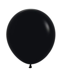 18" Balloon Fash Black 25Pk Sempertex