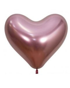 14" Reflex Pink Heart Latex 50pk Sempertex