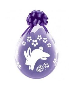 18'' Round Bunnies And Daisies Latex Balloons Pk25 Qualatex