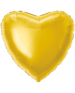 18" Gold Classic Heart Foil Balloon Unique