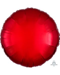 18" Metallic Red Round Foil Balloon Unpackaged Anagram
