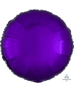 18" Metallic Purple Round Foil Balloon Unpackaged Anagram