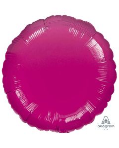 18" Metallic Fuchsia Round Foil Balloon Unpackaged Anagram