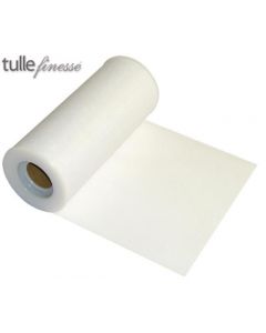 Tulle Finesse White 6inch x 25yards