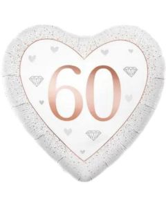 18" 60th Anniversary Heart Foil Oaktree