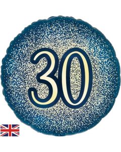 30th Birthday Navy Gold 18" Foil Balloon Oaktree