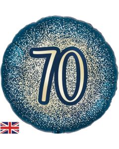 70th Birthday Navy Gold 18" Foil Balloon Oaktree