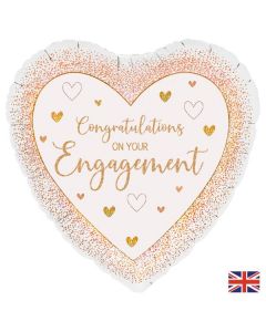 Engagement 18" Foil Balloon Rose Gold Heart Oaktree