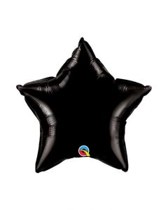 9" Onyx Black Star Air-Fill Foil Balloon Unpackaged Qualatex